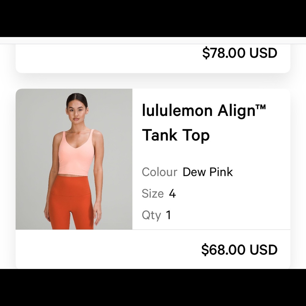 Lulu🍋 align tank top